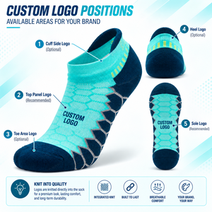 Custom <b>Low</b> <b>Cut</b> Running <b>Socks</b> Compression Cushioned Terry Moisture Wicking Quick Dry Athletic <b>Socks</b> with Logo Wholesale - Product Image 2