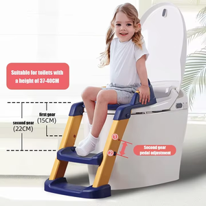 Couvre-siège de toilette en plastique PP à motif animalier pour enfants avec marchepied pliant pour l'apprentissage de la propreté des bébés - Product Image 4