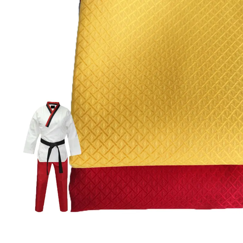 Prodotti di tendenza 2024 nuovi arrivi Taekwondo Jacquard 80 poliestere 20 cotone tessuto per abbigliamento