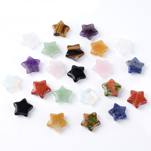 Perles d'améthyste sculptées en forme de mini-étoile de 15 mm, multicolores, en forme de pentagramme, pour la décoration intérieure - Product Image 1
