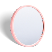 Miroir de maquillage cosmétique portable de princesse de forme ronde en diamant brillant de luxe