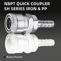 Acoplador Rápido NBPT Serie SH, Conexiones Neumáticas de Hierro y PP con Cabezal, Número de Modelo de Accesorios para Tuberías