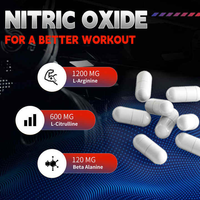 Capsules de booster d'oxyde nitrique en marque propre avec L-arginine et L-citrulline pour le soutien de la croissance musculaire