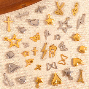 Amuletos de Vida Marina Dorados |   Colgantes de Acero Inoxidable con Baño de Oro PVD de 18K al por Mayor |   Impermeable, Hipoalergénico y Resistente al Deslustre - Product Image 2