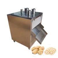 Industriële fruit- en groentesnijmachine, commerciële elektrische snijmachine voor bananen, aardappelen, appels, sinaasappels, citroenen, komkommers, wortelen, van roestvrij staal