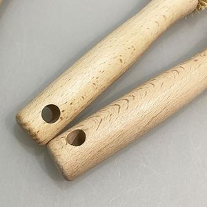 Natural Wooden Long Handle Coconut Fibre Hangable <b>Brush</b> Kitchen Multifunction <b>Bottle</b> Cleaning <b>Brush</b> - Product Image 3
