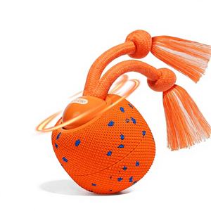 Akıllı İnteraktif Köpek Oyuncağı Wicked <span class=keywords><strong>Ball</strong></span> Rolly Otomatik Hareketli Zıplayan Dönen E-TPU Malzeme İpli Havlayan Ses Aktif Yuvarlanan - Product Image 1