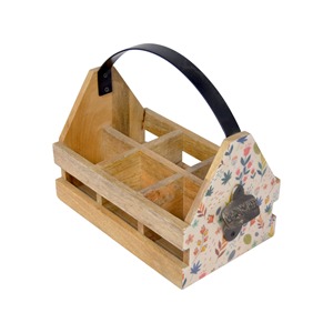 Handmade Wood Bar Tool Organizer Wooden Caddy with Metal side Opener Hotel Wine <b>Storage</b> wooden <b>bottle</b> caddy bar accessories - Product Image 2