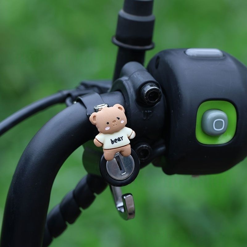 Poignée serrure de casque ours rose