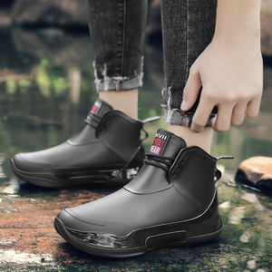 Nuevos Modelos <span class=keywords><strong>de</strong></span> <span class=keywords><strong>Botas</strong></span> <span class=keywords><strong>de</strong></span> Lluvia Cortas para <span class=keywords><strong>Mujer</strong></span>, Impermeables, <span class=keywords><strong>de</strong></span> Invierno/Otoño, con Cordones, Estilo Occidental, Cómodas, Precio Bajo, Tallas 36-44, Personalizables, Zapatos <span class=keywords><strong>de</strong></span> Seguridad para el Trabajo - Product Image 3