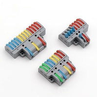 ASHAN LT-2-8 Connecteur rapide multifonction 2 entrées 8 sorties, bornier à pression avec pieds, contact en cuivre pour éclairage LED