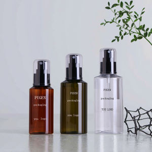 Chai đựng mỹ phẩm <span class=keywords><strong>PET</strong></span> nâu 100ml có sẵn, chai trong suốt với vòi bơm đen, chai lotion 150ml dùng cho serum dưỡng da - Product Image 4