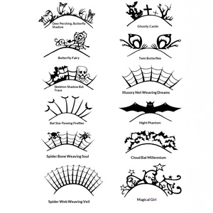 ขนตาปลอมสำหรับฮาโลวีน แบบผมสังเคราะห์ สไตล์สาวน้อยเวทมนตร์ ปราสาทซุกซน หนาแบบยุโรปอเมริกัน สำหรับคอสเพลย์ แบบตัดกระดาษ - Product Image 2