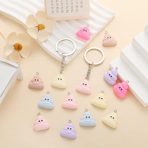 Doux 6 couleurs résine mignon bricolage résine accessoires coloré caca pendentif créatif Bracelet porte-clés décoratif pendentif <span class=keywords><strong>W353</strong></span> - Product Image 2