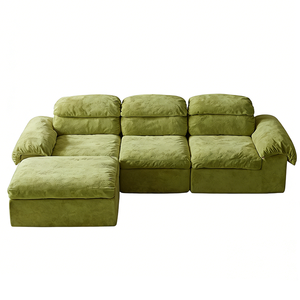 Sofá en Forma de L, Comprimido al Vacío, de Espuma Completa, Diseño Moderno y Simple, Combinación de Telas <span class=keywords><strong>Modulares</strong></span> <span class=keywords><strong>para</strong></span> Sala de Estar en Apartamentos Pequeños - Product Image 4