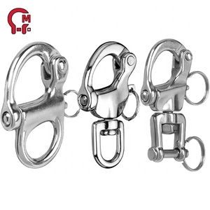 Grillete de Acero Inoxidable HLM, Ojo Giratorio/Fijo, Diseño de Liberación Rápida para Aplicaciones Marítimas y de Navegación - Product Image 1