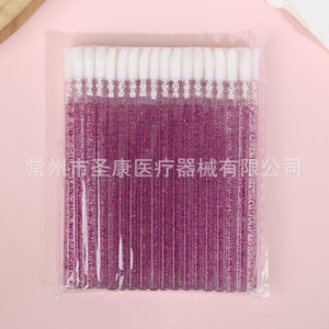 Brocha de labios portátil al por mayor, brocha de brillo labial flocada, herramienta de maquillaje, liquidación de brochas de maquillaje. - Product Image 2