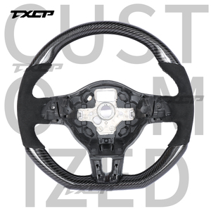 Volante Sportivo in Fibra di Carbonio TXCP per Volkswagen Polo MK5 <span class=keywords><strong>Golf</strong></span> 6 Jetta MK6 R GTI <span class=keywords><strong>Golf</strong></span> 5 CC T5 <span class=keywords><strong>T6</strong></span> Passat - Product Image 1