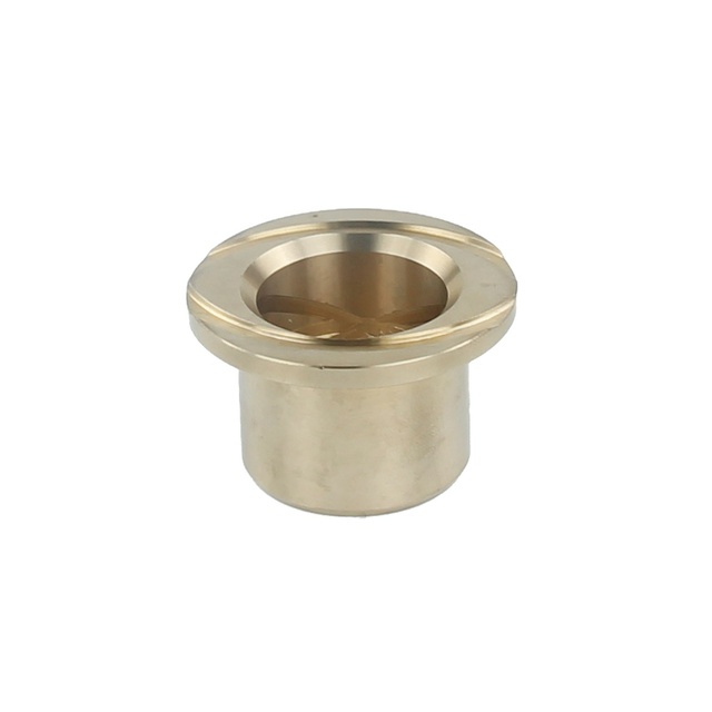 Flanged Bronze Bushing, SAE430B Solid Bronze Plain Bearing with Collar, C86300 Brass Copper Alloy Bronze Bush Bearing