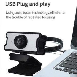 Webcam 1080P Full Hd Cmos Sensor <b>Usb</b> <b>Plug</b> And Play With Mic For Pc Laptop - Product Image 3