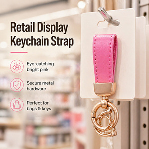 Factory OEM/ODM Fluorescent Gradient PU Leather Car Keychain Mini Screwdriver <b>Key</b> <b>Ring</b> Short Rope Keychain Fashion <b>Accessory</b> - Product Image 2