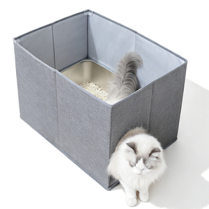 Nouvelle conception anti-fuite pour accessoires de toilette pour chat, conception universelle, protection anti-éclaboussures pour bac à litière pour chat - Product Image 1