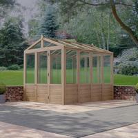 Serre en bois et polycarbonate, serre en bois préfabriquée pour l'extérieur, serre en bois de cèdre,