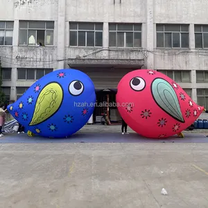 Lampu Led kustom properti Festival musik burung tiup untuk dekorasi panggung balon Model hewan raksasa