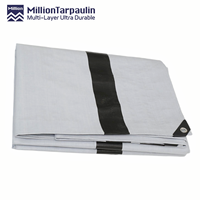 Bâche industrielle MILLION 200 g/m² robuste, imperméable, résistante aux intempéries, enduite de PE, anti-déchirure