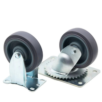 Roue pivotante EFON EF5003 en polyuréthane, roulement à billes 34568 pouces, acier galvanisé, sans frein, roue universelle personnalisable