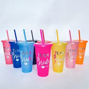 Vente en gros d'usine, <span class=keywords><strong>gobelet</strong></span> en plastique de 24 oz avec paillettes argentées, cadeau de fête, <span class=keywords><strong>gobelet</strong></span> inspirant avec paille et couvercle pour collègue, ami - Product Image 4