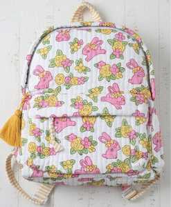 Cotton Quilt <b>School</b> <b>Backpack</b> for Kids – Cute Printed Quilted <b>Backpack</b> with Zipper Pocket for Boys and Girls - Product Image 1