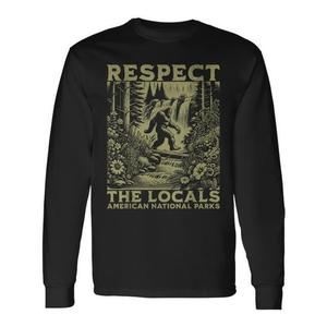 Camiseta de manga larga Respect The Locals Bigfoot Sasquatch American National Parks - Product Image 1