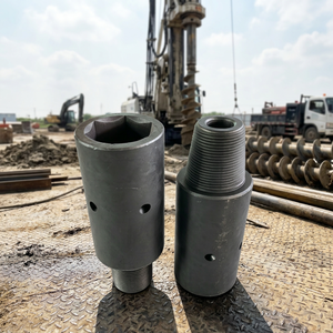 Adaptateur de tige de forage robuste forgé avec douille carrée et trou pour axe de transmission de couple - Product Image 5