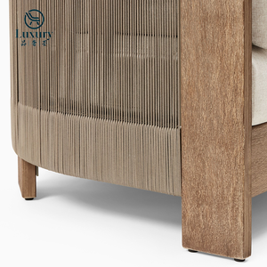 Moderne Luxe Tuinbanken Buiten Teak Houten Sofa Meubels Voor Hotels Villa Binnenplaatsen - Product Image 6