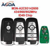 Llave Inteligente para Vehículo Ford Mustang, Llave Remota para Auto 434/868/902MHz M3N-A2C93142600 Chip ID49