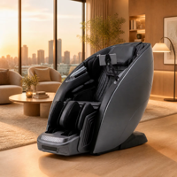 Fauteuil de massage de luxe double 4D-Plus AI à gravité zéro avec rail flexible SL, inclinable, étirement thaïlandais, airbags corps entier, commande vocale, shiatsu