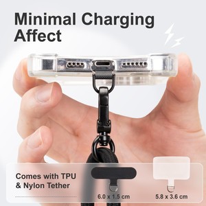 Long cordon de cou universel antivol en polyester durable pour téléphone portable, réglable, pour iPhone et <span class=keywords><strong>Android</strong></span> - Product Image 3