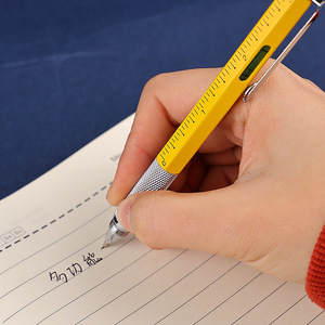 Custom Logo 6-in-1 Multifunction <strong>Office</strong>/Gifts <strong>Tool</strong> Pen 1.0mm Metal for Stylus with Screwdriver Ruler Level for Writing - Product Image 4