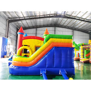 Nuevo Diseño de Brincolín Inflable Moonwalk, Casa de Brinco Arcoíris con Tobogán, Materiales de PVC de Grado Comercial - Product Image 2