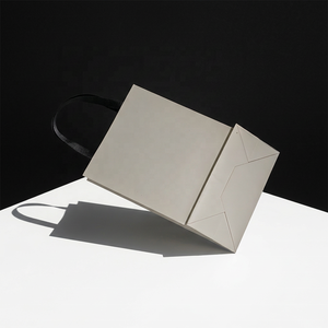 Sacs shopping <span class=keywords><strong>en</strong></span> papier de luxe avec poignée <span class=keywords><strong>en</strong></span> ruban, impression personnalisée, sacs cadeaux pour petites entreprises, logo sur mesure - Product Image 2