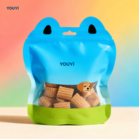 Pochettes personnalisées pour friandises pour animaux, sacs à fermeture éclair de forme spéciale, conception et impression personnalisées, emballage cadeau pour animaux de compagnie en vente au détail