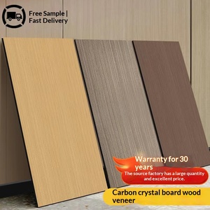 Panel de Pared Decorativo de Madera Contrachapada de Grado E0 <span class=keywords><strong>para</strong></span> Protección Ambiental, Panel de Pared de Fibra de Madera sin Costuras con Cristal de Carbono - Product Image 3