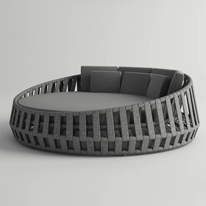 Tumbonas de exterior, muebles para piscina, diván de aluminio, muebles de patio, tumbona de cuerda, cama de metal, muebles de exterior, tumbona para tomar el sol - Product Image 4