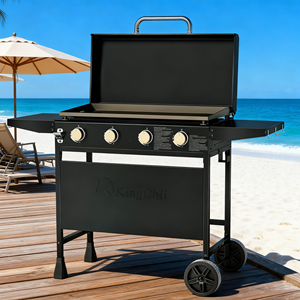 Plaque à <span class=keywords><strong>gaz</strong></span> haute capacité <span class=keywords><strong>Plancha</strong></span> 32 "Surface de cuisson 4 brûleurs pour grandes fêtes en plein air Barbecues - Product Image 1
