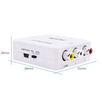 Konverter HDTV 1080P Promosi, Adaptor AV ke RCA dengan Selubung PVC dan Pelindung Kombinasi untuk Xbox PC