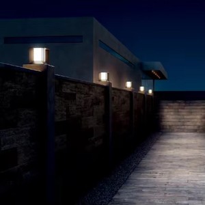 Lámpara de Pared Exterior Impermeable Senzhao de Nuevo Diseño, con Patrón Decorativo para Esquinas, Iluminación Superior e Inferior - Product Image 4