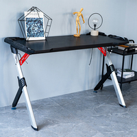 Bureau d'ordinateur moderne de haute qualité en bois pliable, extensible, réglable en hauteur, électrique, 2 pieds, couleur personnalisée, bureau de jeu PC