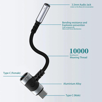 Adattatore USB C a Jack per Cuffie 3.5mm e Caricatore 2-in-1 Tipo C a Aux con Microfono, Ricarica Rapida PD 100W e Dongle di Crittografia