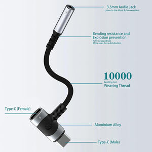 Адаптер USB-C на 3,5 мм для наушников и зарядки 2-в-1, Type-C на AUX с разъемом для микрофона, с быстрой зарядкой PD 100 Вт и шифрованием (дунгл) - Product Image 6